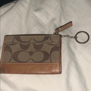 Coach mini wallet keychain
